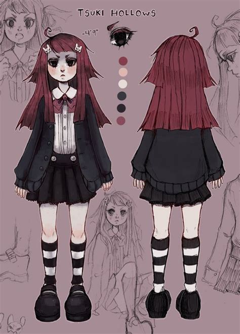 Creepy Anime Character Poses Sketches