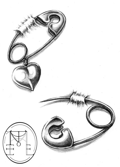 Safety Pins Tattoo By Meadower On Deviantart Safety Pin Tattoo