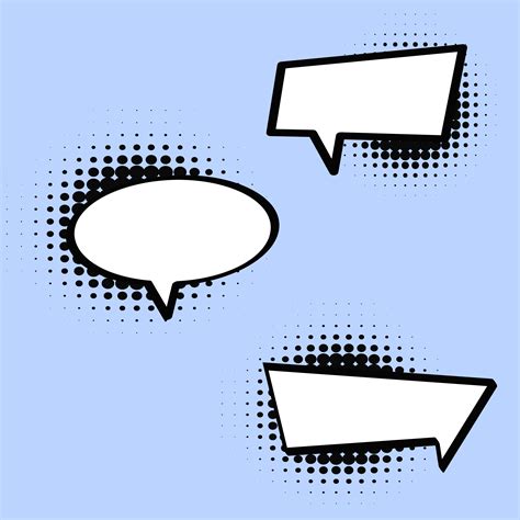 Comic Book Style Speech Bubbles 314 Svg Png Eps Dxf In Zip File