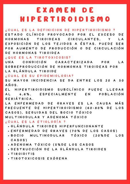 Examen de hipertiroidismo Luis Esquivel Peña uDocz