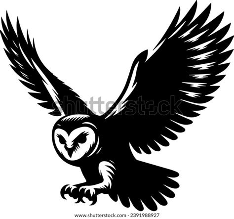 Owl Vector Silhouette Cute Owl Silhouette Stock Vector (Royalty Free ...