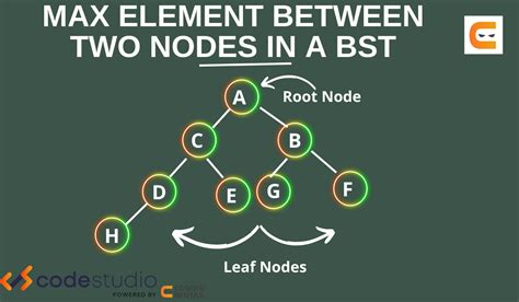 Find The Maximum Element Between The Two Nodes Of Bst Coding Ninjas