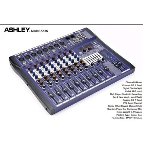 Jual Mixer Ashley Ax N Channel Usb Mp Bluetooth Efek Dsp Original