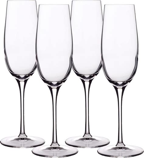 Luigi Bormioli Crescendo 8 Ounce Champagne Flute Glasses Set Of 4 Crystal Son Hyx