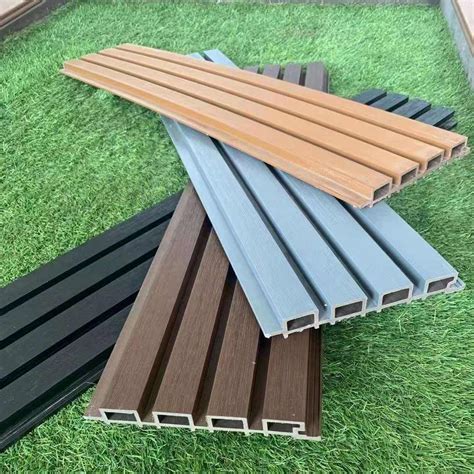 Co Extrusion Hollow Composite Wall Panels Outdoor WPC Wall Cladding For