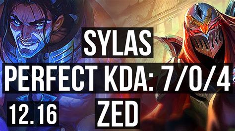 Sylas Vs Zed Mid 704 66 Winrate Godlike Kr Master 1216