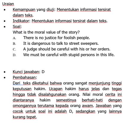 Contoh Soal Narrative Text Pilihan Ganda Dan Pembahasannya Id