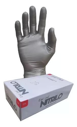 Guantes De Nitrilo Met Licos Uniseal Texturizado Sin Polvo Color