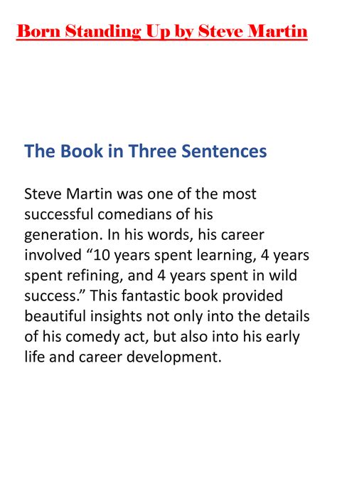 SOLUTION: born standing up steve martin review - Studypool