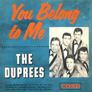 The Duprees – You Belong to Me Lyrics | Genius Lyrics