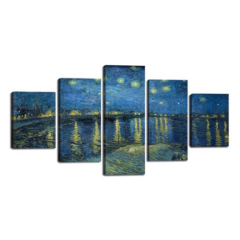 Buy Yatsen Bridge Canvas Print Wall Art Abstract Starry Night Over The