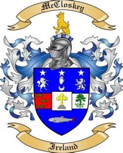 Mccloskey Family Crest from Ireland by The Tree Maker