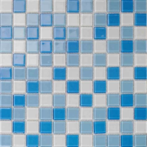 Blue Crystal Glass Mosaic Tiles For Wall Decor Bathroom Shower Tiles