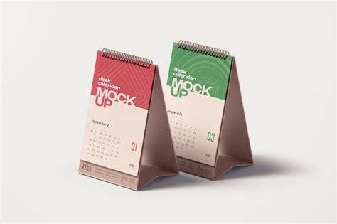 Premium PSD Vertical Desk Calendar Mockup