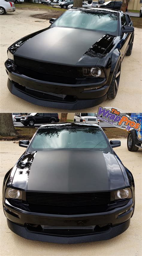 Matte Black Mustang Hood | BB Graphics & The Wrap Pros