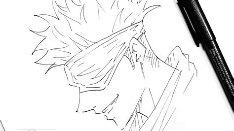 Gojo Satoru Jujutsu Kaisen Drawing Easy