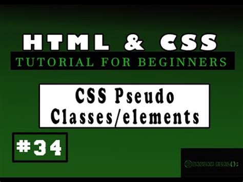 Html And Css Tutorials For Beginners Css Pseudo Class Pseudo