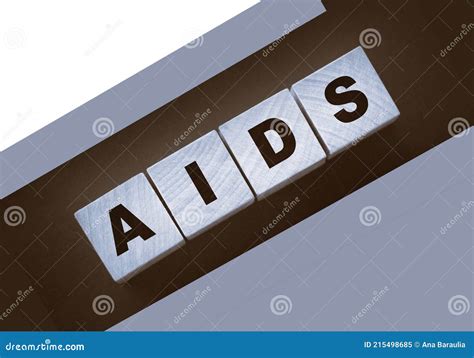 Aids Letters On Wooden Cubes Std Sexually Transmitted Diseases Stock