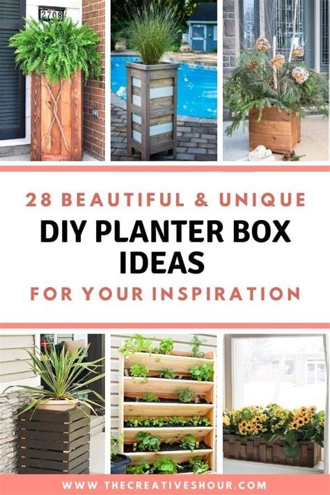 28 Beautiful Unique DIY Planter Box Ideas Diy Planters Patio