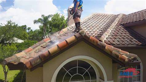 How To Properly Clean Your Concrete Tile Roof Youtube