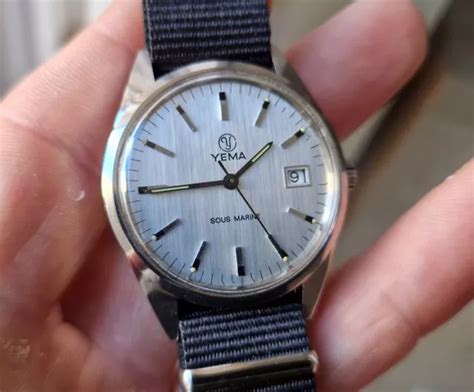 Ancienne Montre Yema Acier Plongee M Canique Fe Vintage Rare French