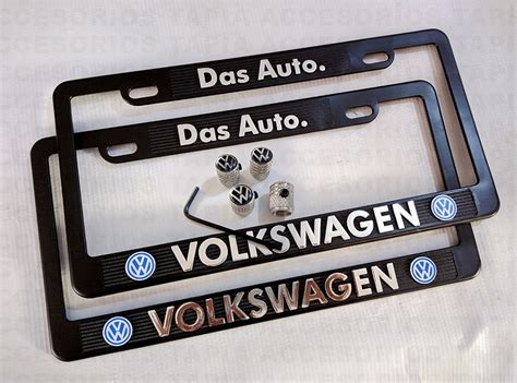 Par Porta Placas Tapones Cubre Pivote Volkswagen Das Auto