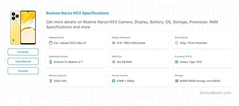 Realme Narzo N53 Specifications | DeviceBeast.com