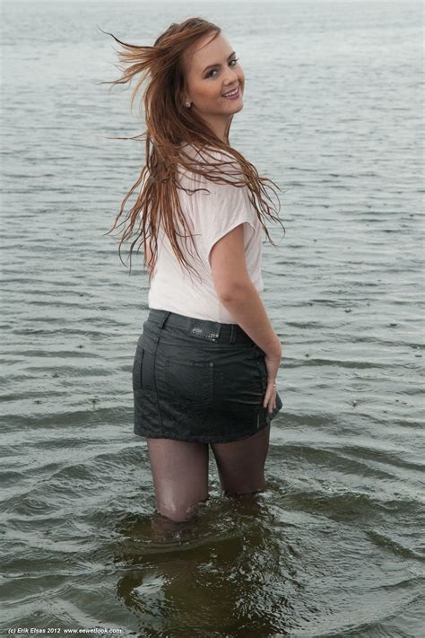 Wwf 62756 Photoset Leather Skirt And Pantyhose In A Rainy Lake Wetlook World Forum V60