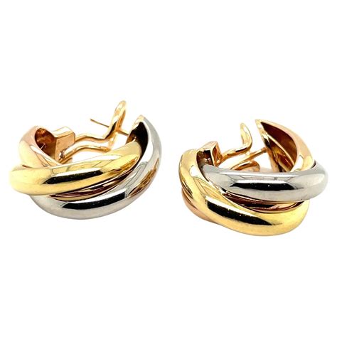 Cartier Trinity Tricolor Gold Earrings At 1stDibs Cartier Tri Color