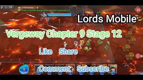 Lords Mobile Vergeway Chapter 9 Stage 12 YouTube