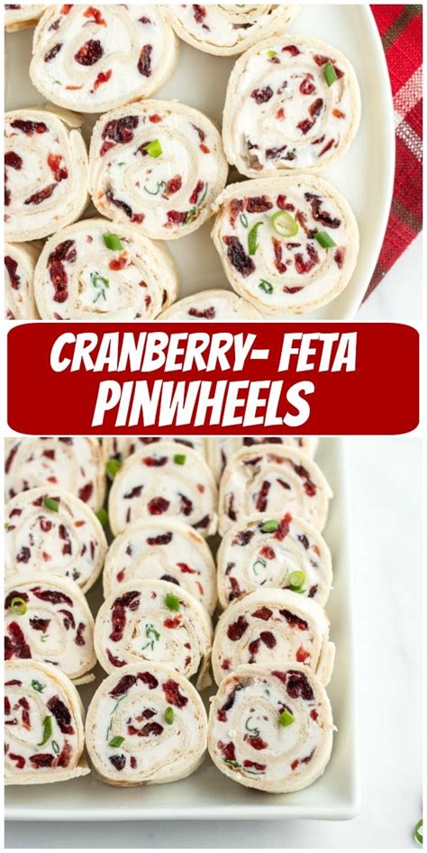 Cranberry Feta Pinwheels Recipe Girl