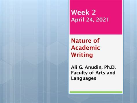 Language Used In Academic Texts From Various Disciplinespptx