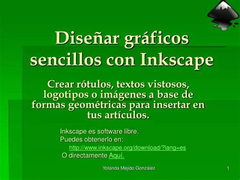 PPT Diseñar gráficos sencillos con Inkscape PowerPoint Presentation