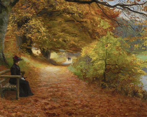 Wallpaper Forest, road, autumn, girl, oil painting 3840x2160 UHD 4K Picture, Image