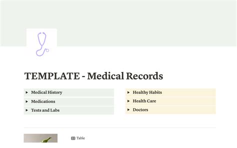 Electronic Medical Record Templates