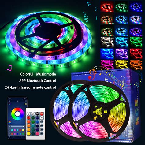 Rgb Led Strip Lights Lampu Led Smd With Key Remote Bluetooth