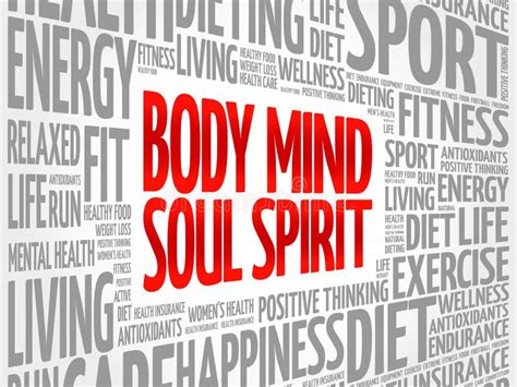 Body Mind Soul Spirit Word Cloud Stock Illustration Illustration Of