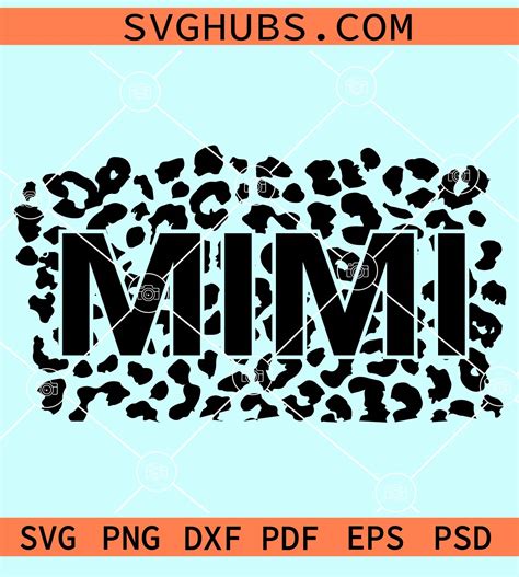 Tumbler Svg Mimi Cut File Leopard Print Svg Grandma Tumbler Png Leopard