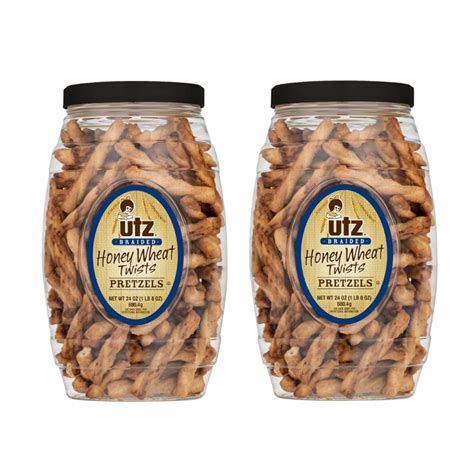 Amazon.com: Utz Braided Honey Wheat Pretzel Twists – 24 oz Barrel (2