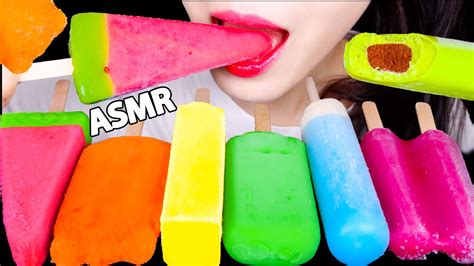 Asmr Rainbow Ice Cream🌈🍦 Watermelon Ice Cream🍉 먹방 Mukbang Real Eating Sounds Youtube