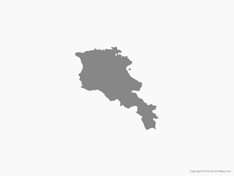 Printable Vector Map Of Armenia Single Color Free Vector Maps