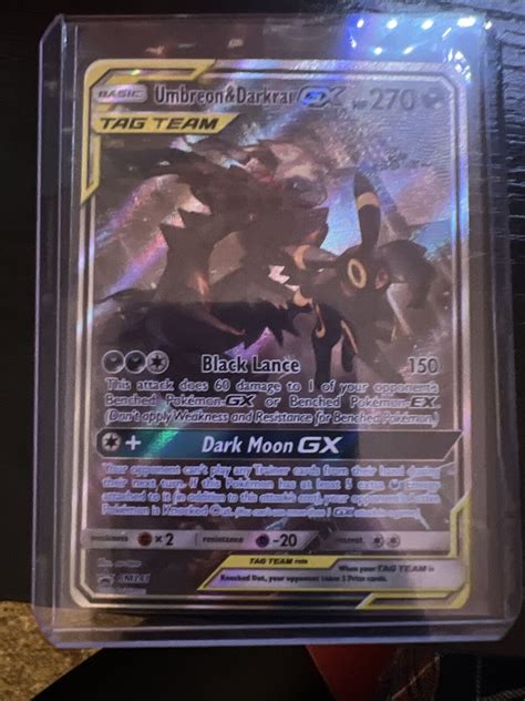 Pokemon Umbreon And Darkrai Gx Tag Team Black Star Promo Sm