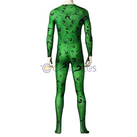 Batman Forever Riddler Jim Carrey Edition Green Spandex Cosplay Costumes