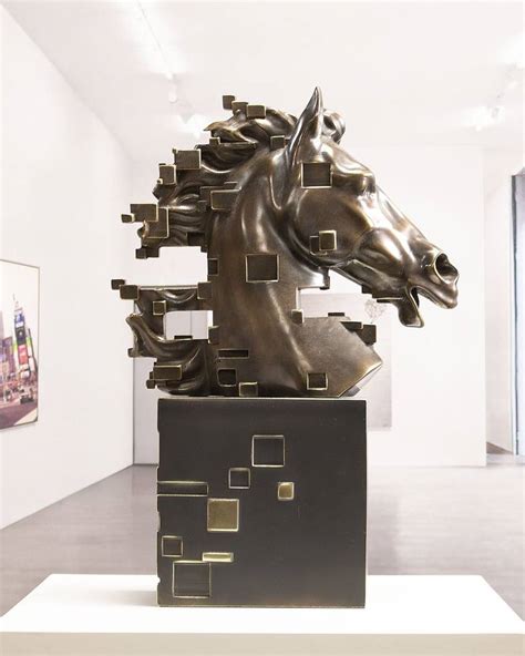 Pixelated Horse - Miguel Guia Modern Bronze layer Sculpture Sculpture ...