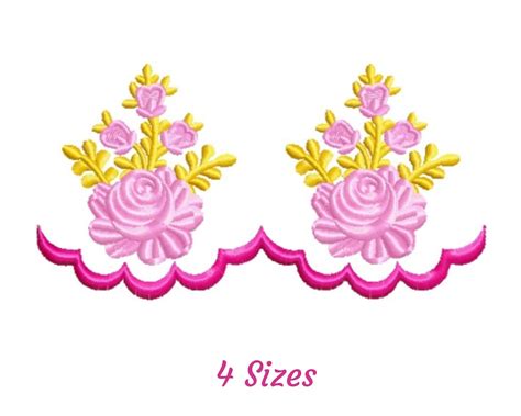 Flower Border Embroidery Design Border and Corner Machine Embroidery ...