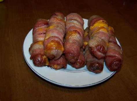 Bacon Wrapped Stuffed Weiners Recipe Just A Pinch Recipes