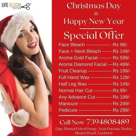 Life Bloom Salon Presence Christmas Happy New Year Special Offers