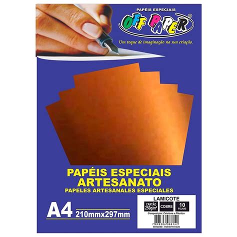 Papel Lamicote A G Cobre Off Paper Folhas