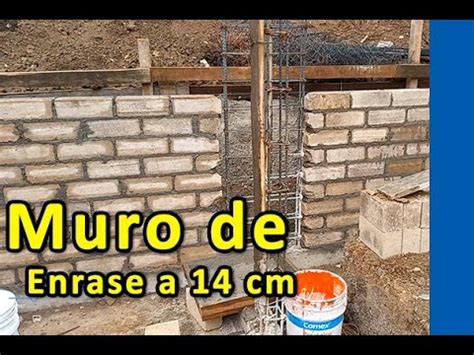 MURO DE ENRASE DE 14 CM TABICON 10X14X28 YouTube