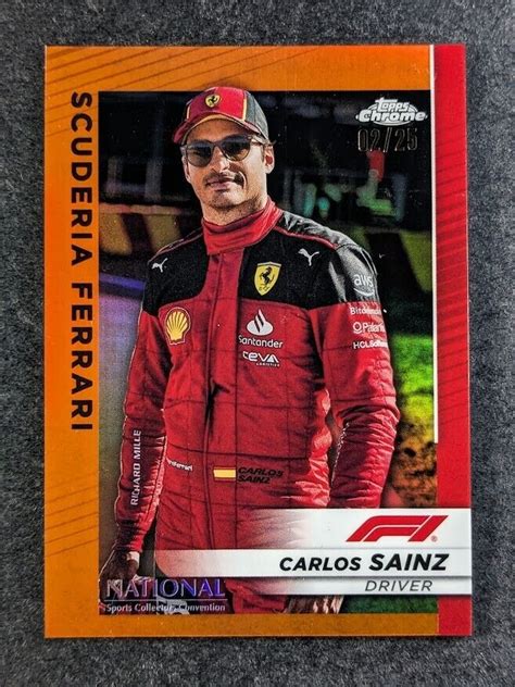 Topps Chrome Nscc Formula Carlos Sainz Orange Refractor